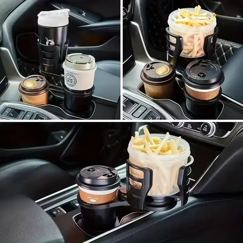 Ultimate 2-in-1 Car Cup Holder Expander (360° Rotation)