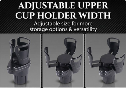 Ultimate 2-in-1 Car Cup Holder Expander (360° Rotation)